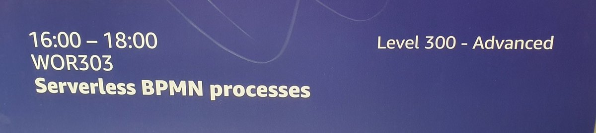 Bald ist es so weit...
Zusammen mit Modood (Solution Architekt bei AWS) halten wir einen Workshop zur Thema "Serverless BPMN processes" auf #AWSSummit <a href="/AWS/">Amazon Web Services</a>  @FlowableGroup #BPMN #Serverless