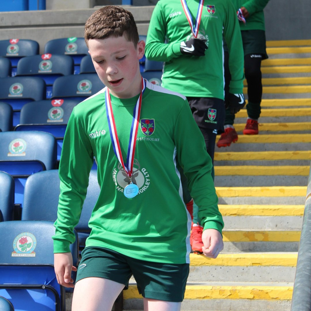 WestholmeSchool's tweet photo. Well done to everyone today at the U12 cup final at Ewood Park and congratulations to St.Bede's who were crowned district champions 🏆 

It was a fantastic morning, and all players should be really proud of themselves ⚽ https://t.co/O4c7TMSUtQ