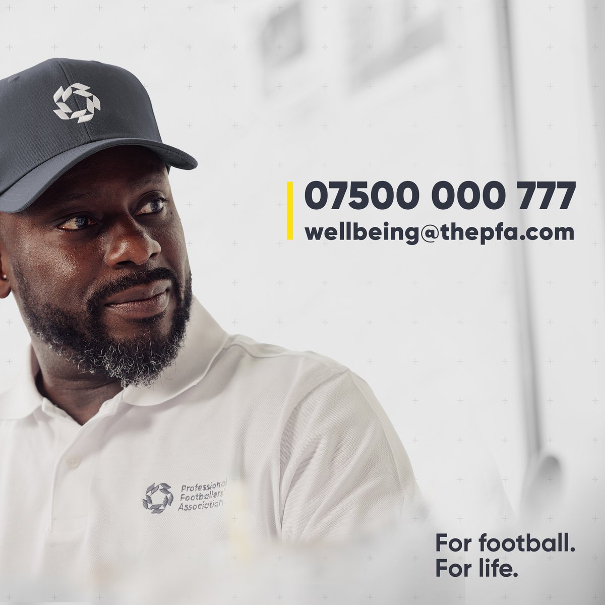 PFA's tweet photo. As a PFA member, you’re never alone. We’re here for you 24/7. #ForFootballForLife #MHAW #MentalHealthAwarenessWeek https://t.co/eAQJk8nOTi