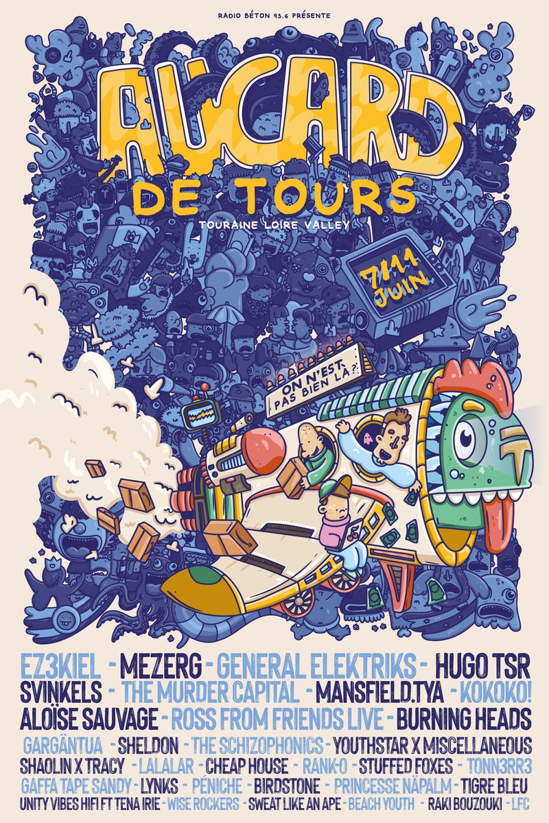 RollingStoneFra's tweet photo. ✌️ Le festival @Aucard_de_Tours approche : https://t.co/zq3aygRWCU
Rolling Stone vous a fait une petite sélection de groupes à écouter : #GeneralElektriks , @BurningHeads, @MurderCapital_ , #KOKOKO et #StuffedFoxes ! https://t.co/892v8p1On6