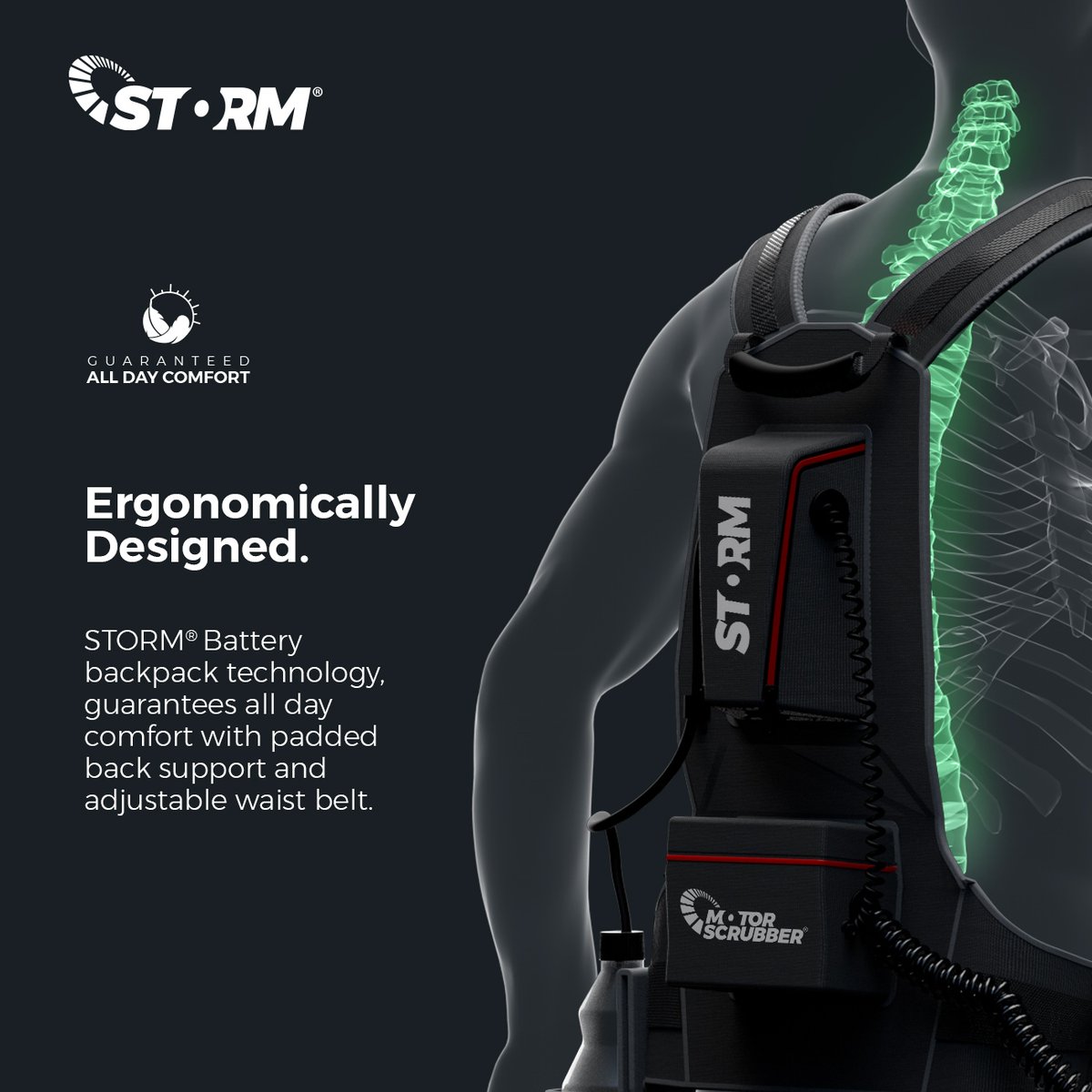capitalgroup10's tweet photo. The Storm battery backpack technology guarantees all day comfort with padded back support and adjustable waist belt which will help your staff move around without getting any back pain

#motorscrubber #storm #backpack #battery #comfort #cleaning #floorcleaner #floorscrubber https://t.co/0QN1sBLOzR