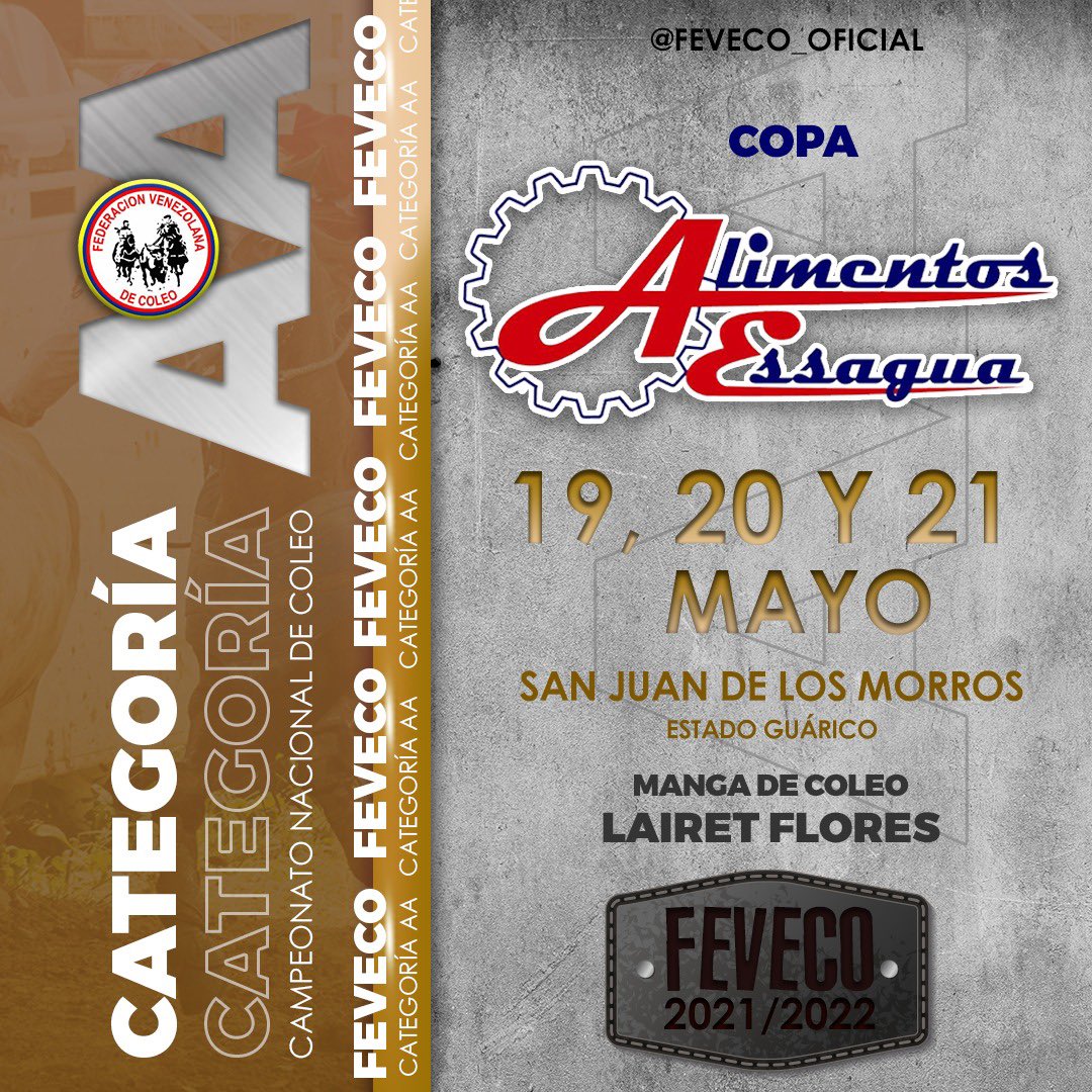 feveco_oficial's tweet photo. Campeonato AA desde el 19 al 21 de Mayo en la Manga Lairet Flores de San Juan de los Morros https://t.co/Oqo2dDoysH