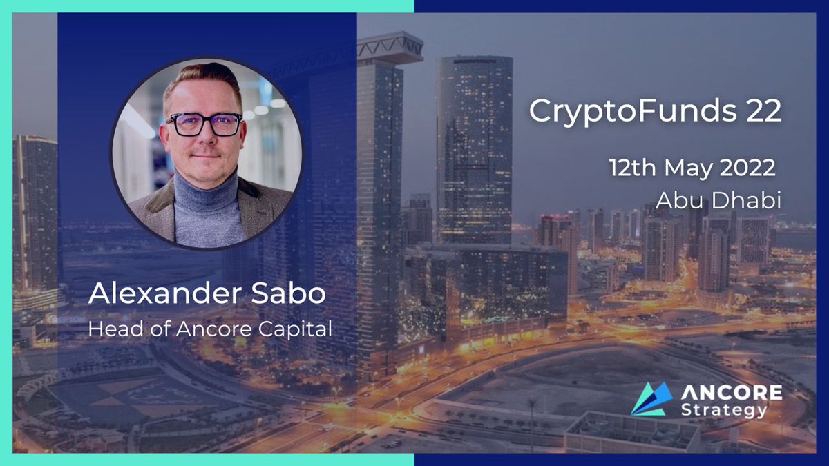 PavelinAiLand's tweet image. Today, our Senior Partner and Head of ANCORE Capital, Alexander Sabo will speak at the CryptoFunds 22 event in Abu Dhabi.

Panel discussion: &quot;Custody, Security and Valuations in Crypto Funds. All the questions you should ask&quot;.

Come and meet Alex there! 

#AncoreStrategy #crypto