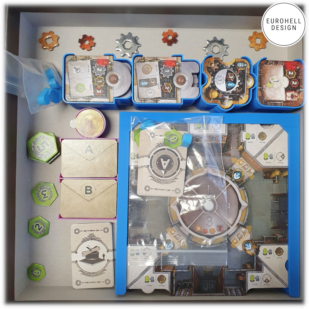 Eurohell_Design's tweet photo. Corrosion as a real brainburner on the table convinced us right away, so work on the upgrade is in progress. There will be 3D gears and an organizer and and very, very soon in our store!

#eurohelldesign #corrosionboardgame #boardgames #eurogames @DeepPrintGames https://t.co/PgdPRGdMLO