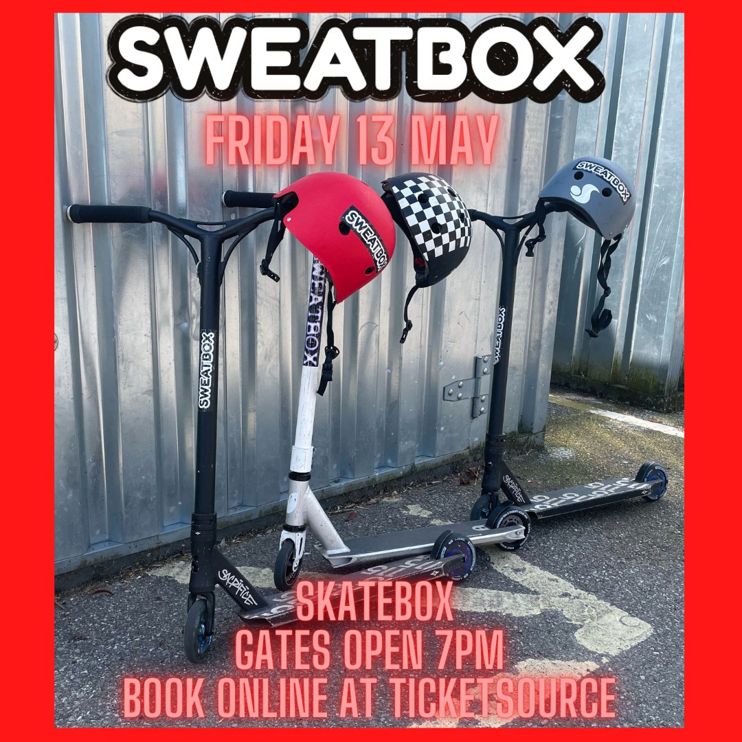 SweatboxWantage's tweet photo. Sweatbox Friday 13th May, 7.00-9.30pm, years 7-13 welcome.  
Online tickets only, bookable via Ticketsource;  
 https://t.co/uWY7klNFeJ

Activities include Skatebox (weather permitting), Pool, Football Table, Karaoke, Chatterbox and Coffee Bar. See you there! https://t.co/vRdKZU4tJO