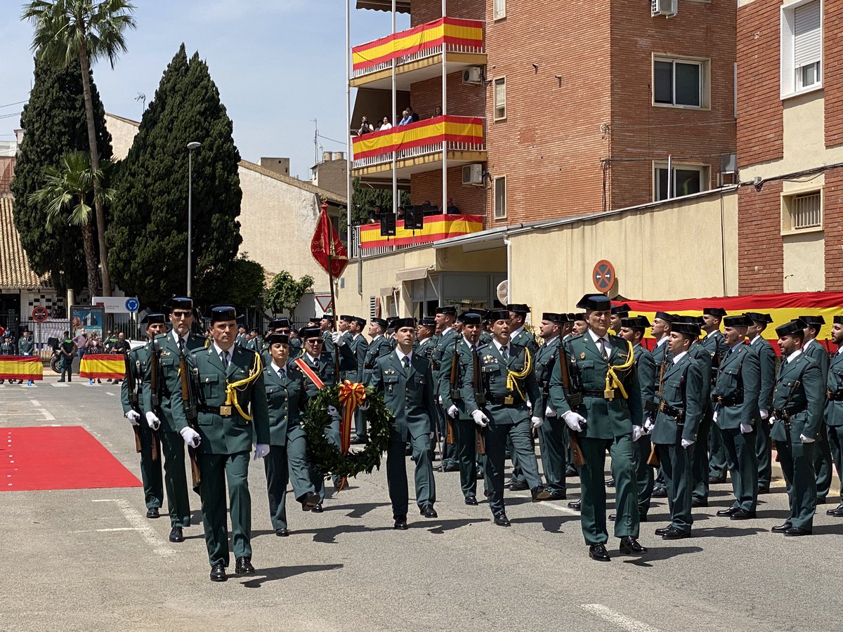 Vox_Murcia's tweet photo. ✅ VOX acude al acto de Conmemoración del 178º Aniversario de la Fundación del Cuerpo de la #GuardiaCivil

🔊 Estamos con las Fuerzas y Cuerpos de Seguridad del Estado. Siempre tendrán nuestro apoyo 

#EquiparaciónYa #SoloQuedaVOX🇪🇸 https://t.co/na7kfq5QJH