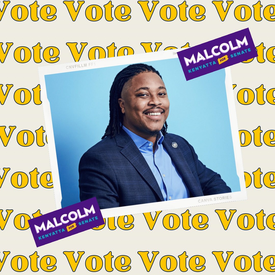 malcolmkenyatta's tweet photo. Make a plan to vote. #MalcolmForSenate #PaSen https://t.co/pUGyA2LyVD