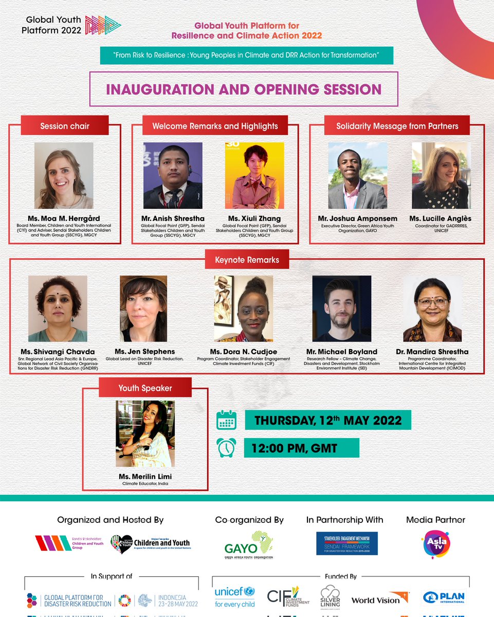 YouthClimateGH's tweet photo. Registration for the Global Youth Platform for Resilience and Climate Action 2022 as a pre-event for the 7th Session of the GPDRR-2022 is still open! 

Register now and join us virtually. Registration link: https://t.co/2cXcH5tqXv https://t.co/WQZgGUONuY