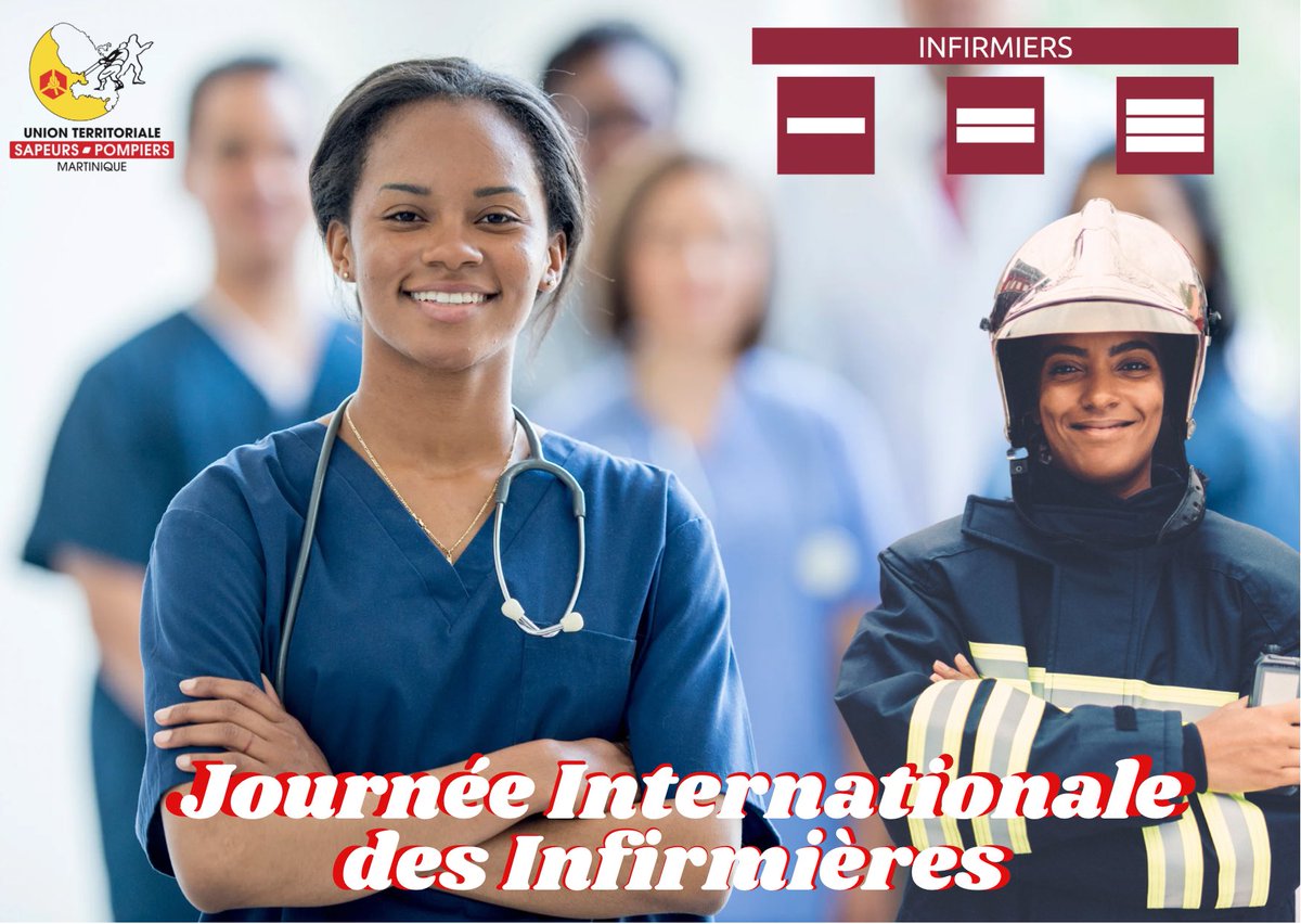 Udsp972's tweet photo. L’@Udsp972 souhaite à tous et toutes une bonne #JournéeInternationaleDesInfimières, spécialement aux personnels du #SSSM du @Sdis972 et aux membres de la commission #Secourisme (#COMSEC) de l’#UTSPM. https://t.co/m9D30d0km9
