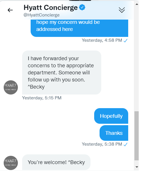 mishajain22's tweet photo. @Hyatt @HyattConcierge @Hyatt_India , I thought after telling you my concern over DM(as u messaged me), my issue would be addressed.I should applaud your great customer service over social media now, that you guys even didn't take any action. Higher authorities,kindly take a note https://t.co/JufhGB6w3L