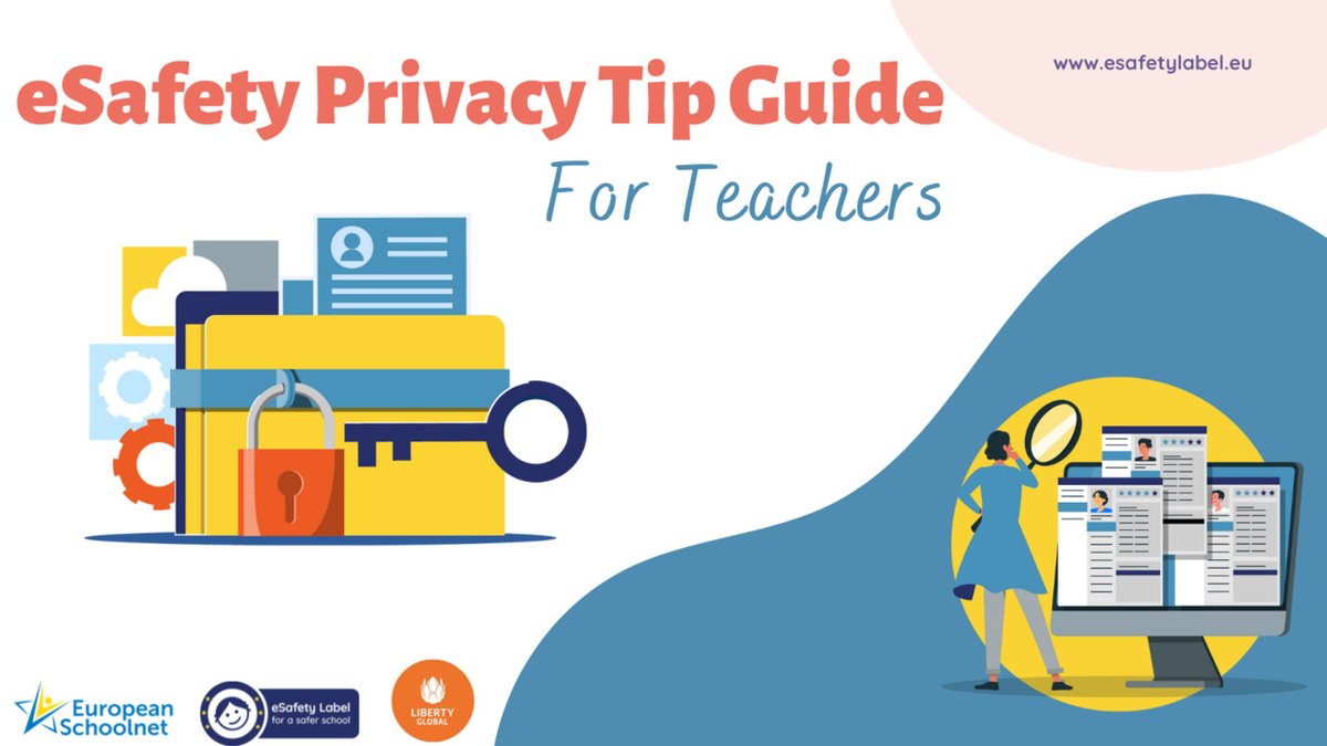 Insafenetwork's tweet photo. 💭 How to protect children and young people when they go online
Education is the key 🔑
Check out the #eSafetyLabel Privacy Tip Guide for #teachers and be ready to practice 👉 #OnlineSafety https://t.co/LZ6VjbVSOB https://t.co/lhYOot6s8L