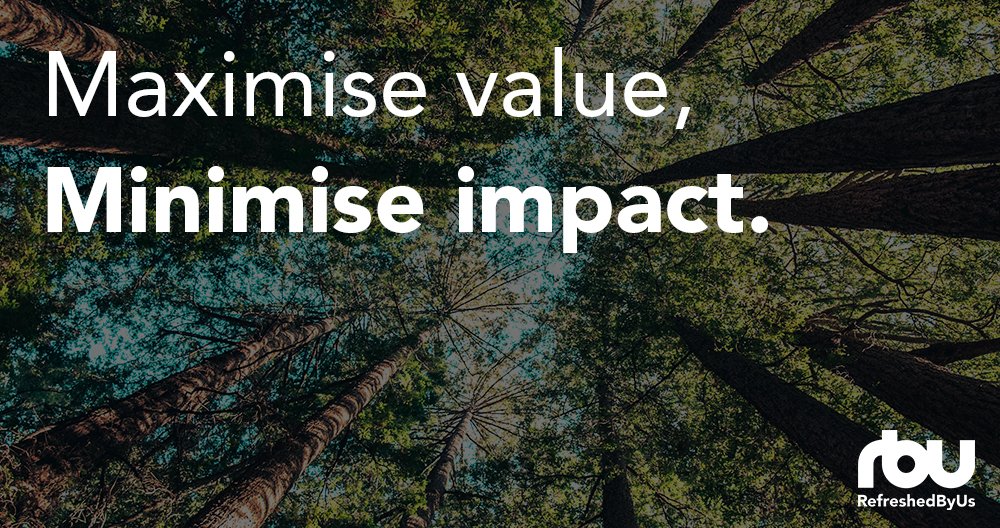 RefreshedByUs's tweet photo. It isn't always about price. Yes, make great savings buying #refurbished, but there's a larger, more long-term reason to buy refreshed IT. Buying #sustainable products from a sustainable business is by far, a greater benefit for you and the planet ♻️ https://t.co/NkEDbyfNHH