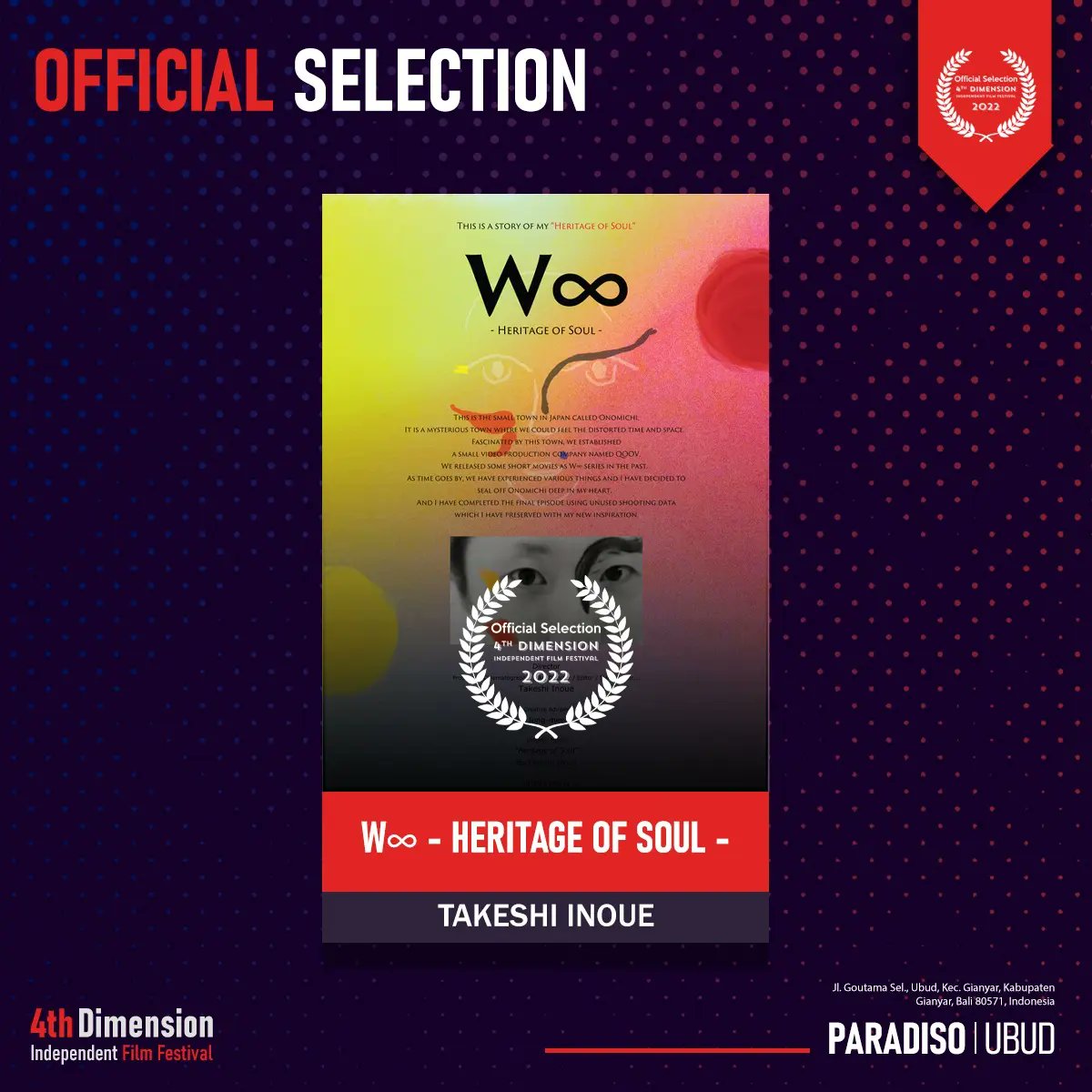 4D_FilmFest's tweet photo. Congratulations to all the officially selected project of March-April Season.
Thanks for your contribution to the world of Independent Cinema!!
.
#officialselectionnotify #officialseelection #indiefilmfestival #bali #indonesia #fdiff2022 #filmfreeway @filmfreeway https://t.co/iitifAxmUu