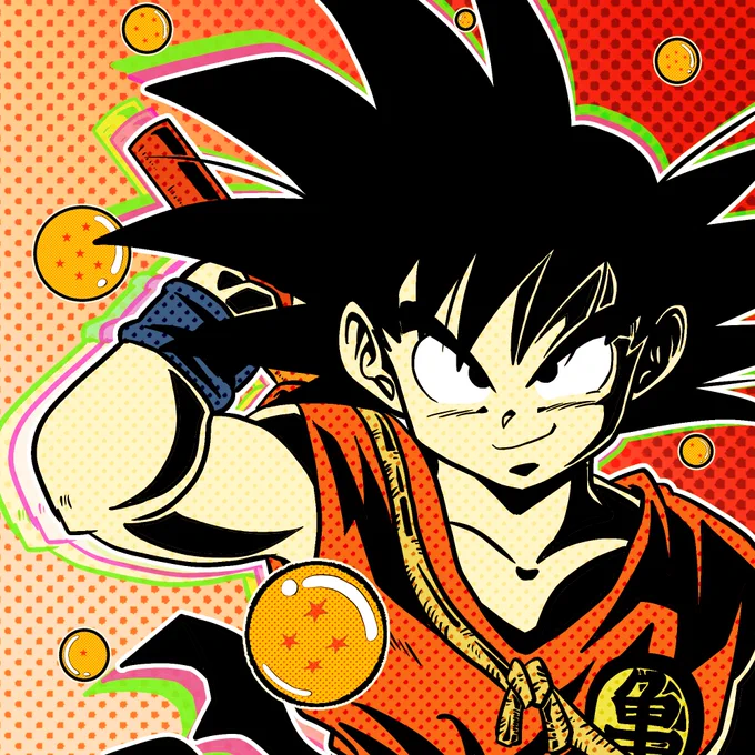 ベタ塗りのやつ。
#ドラゴンボール
#イラスト 