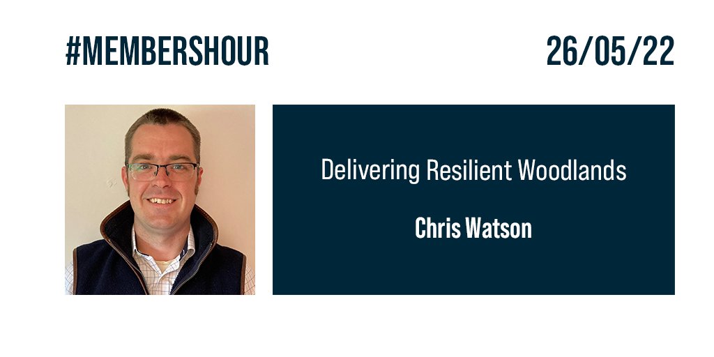 TheICF's tweet image. Following on from Dr Eleanor Tew's excellent presentation on the design of resilient woodlands at #ClimateSmartForestry in Glasgow, we're delighted have Chris Watson from @ForestryComm hosting our next #MembersHour on Thursday 26 May.

Book now: bit.ly/39Kfwxs