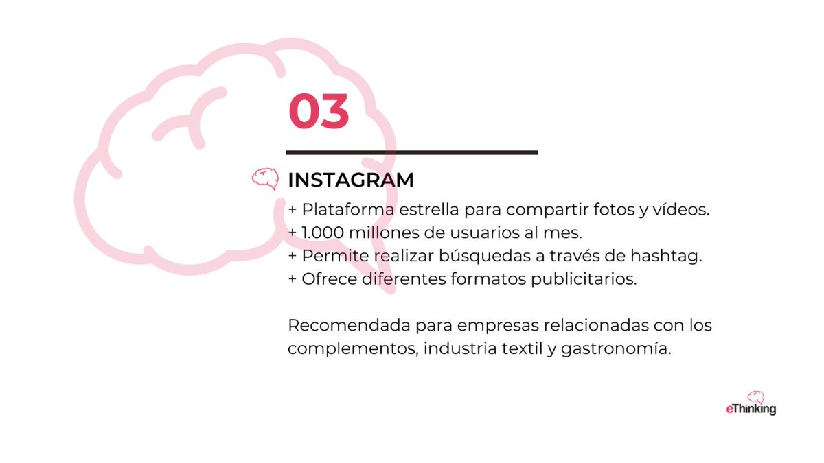 eThinkinges's tweet photo. Descubre que red social es la mejor para empezar tu estrategia de marketing 🧠🤍💡
Te lo contamos en imágenes 👉
#EstrategiaDeMarketing #RedesSociales #Ethinking #SocialMedia #MarketingTips https://t.co/2I3WxebP5H