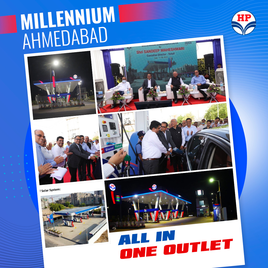 hpcl_retail's tweet photo. Gota, Ahmedabad has a Spanking New HPCL State the Art Retail outlet! "Millennium Ahmedabad" Gota inaugurated by ED-Retail. An IGBC Gold rated Green Bldg, Solar
Canopy, RWH, EV, CNG, Nitrogen, All Digi Payments, End to End leak detection- All in one outlet!!
@HPCL 
@hpcl_retail https://t.co/1zZi1CgFgS