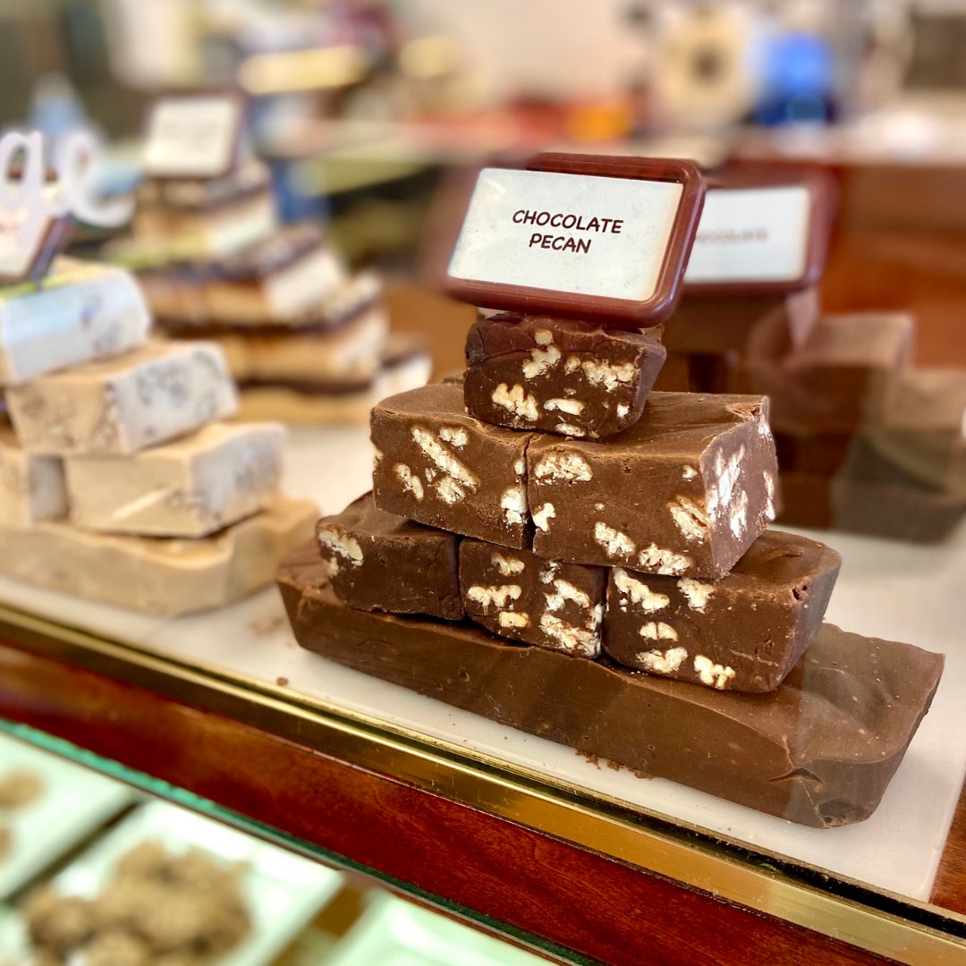 RiverStSweets's tweet photo. A fun food holiday today... National Nutty Fudge Day. What is your favorite nut & fudge flavor combination?
#nuttyfudge #nuttyfudgeday #fudge #chocolatelovers #Chocolatefudge #pecans #southernpecans #SouthernCharm #Savannah #SavannahGA #Georgiaonmymind #candyshop https://t.co/yYQOqoKACh