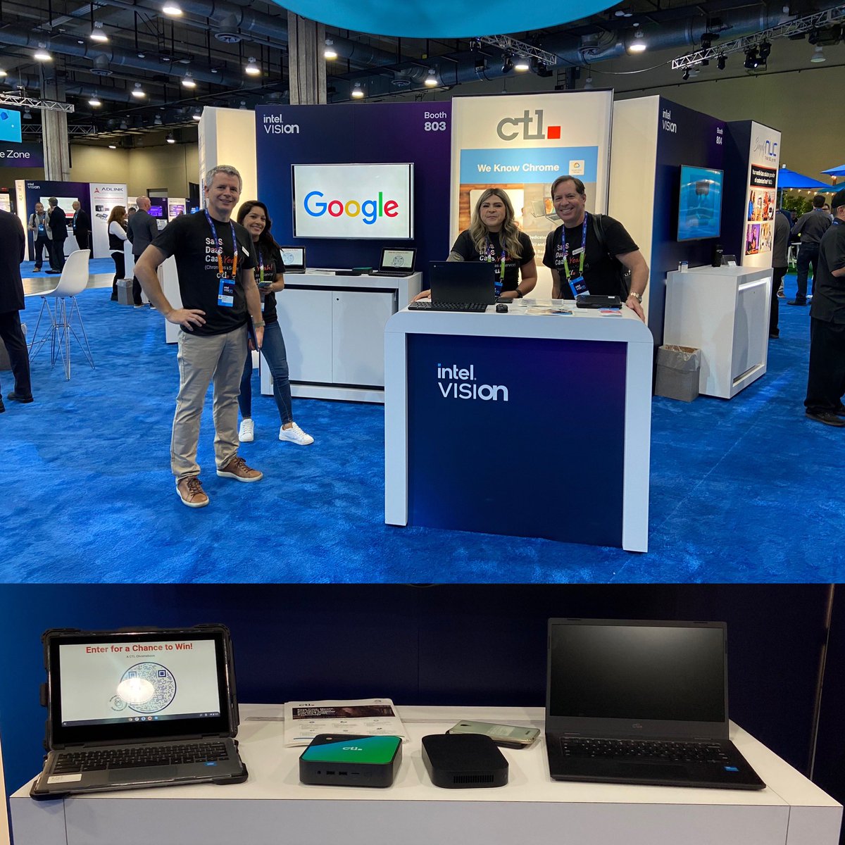 ching_marco's tweet photo. At #Intel we have big ambitions, and urgency to work with others to address world challenges no one can tackle alone.  Thank you @ctlcorp for joining us at this year’s Intel Vision.  #intelon #iamintel #chrome https://t.co/WZpaBSu1Ps