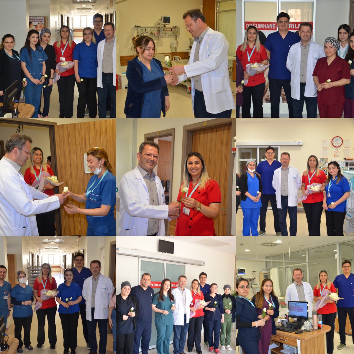 Medikal Direktörümüz Doc. Dr. Çağatay ÇALIKOĞLU, Başhekim Yardımcımız Uzm. Dr. Kemal Safa ÖZKAN ve Başhemşiremiz Esra ZENGİN ile Hastanemizde Görev Yapan Hemşirelerimizi Ziyaret Ederek 12 Mayıs Hemşireler Günü'nü Kutladık.🎉