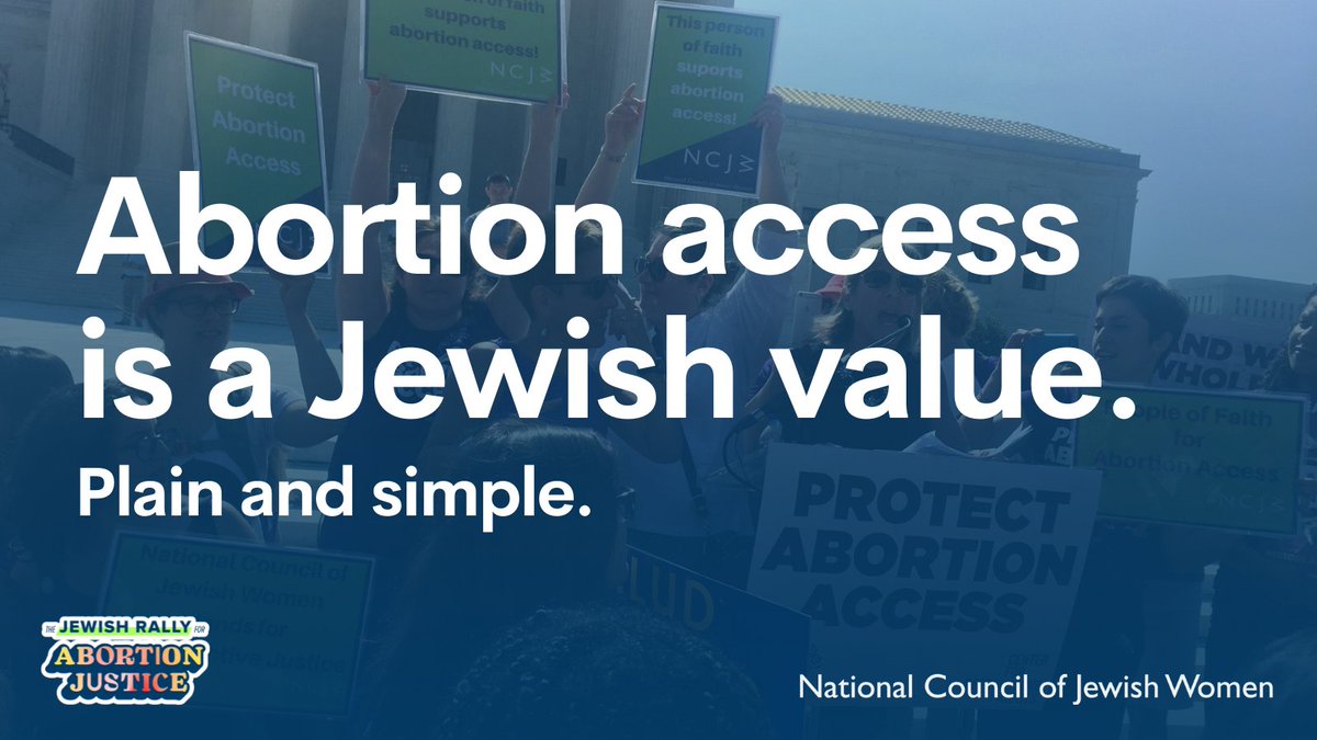 NCJW's tweet photo. The Torah is clear: abortion is not only permitted in Judaism, but actually required in some cases, like when a life is at stake. Abortion access is a Jewish value — and people of ALL faiths overwhelmingly support access to abortion. Join us: https://t.co/TeUv2rwoCM  

#73Forward https://t.co/MSIs7OP7EX