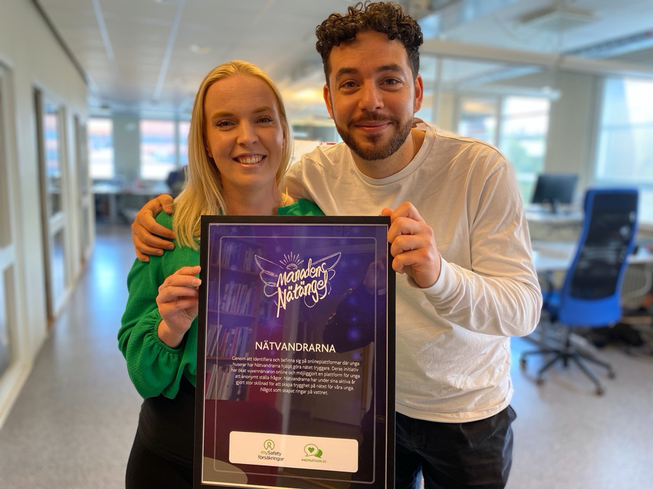 Nätvandrarna är Månadens Nätängel april 2022 mynewsdesk.com/se/mysafety/pr…