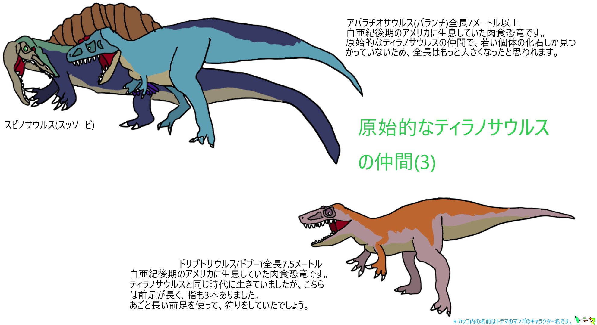 トテマ 原始的なティラノサウルスの仲間3を描きました 恐竜 イラスト 小学生 T Co Hnxwdxnrdg Twitter