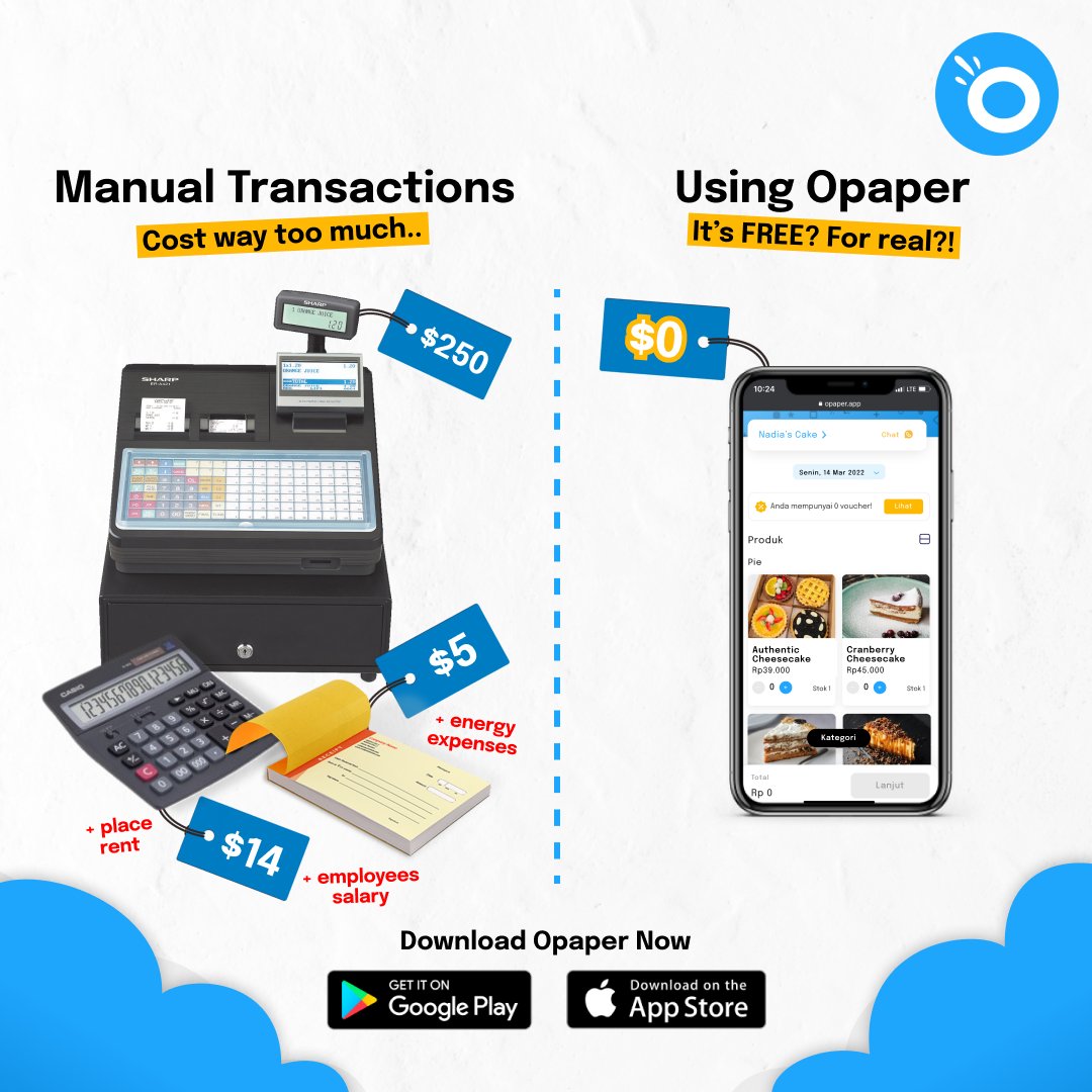 opaper_app's tweet photo. No more manual transactions; Opaper is here to make your online business more automated and inexpensive 🙌

Onwards and upwards with Opaper 🚀

#OpaperApp #OpaperIndonesia https://t.co/XcZg8fWhZd