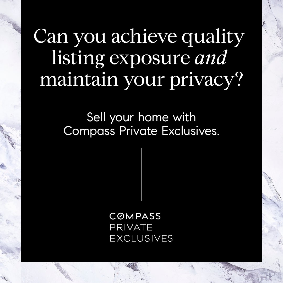 NancyJgrossman's tweet image. Listing your home as a Private Exclusive allows you to control what information is shared about you and your most personal asset—your home—while still getting exposure to top agents at Compass. Contact me to sell your home as a Private Exclusive.
#TheCompassDifference