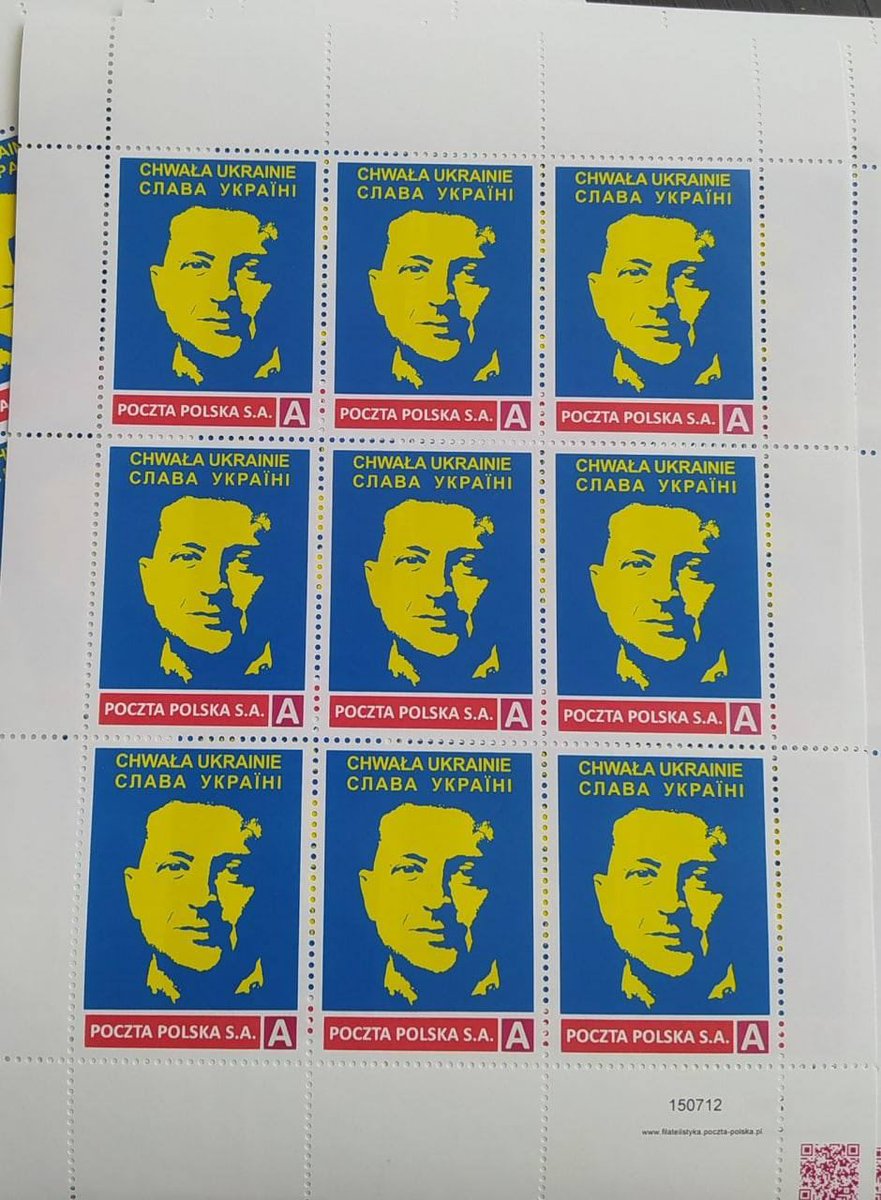 #Poland issued a postage stamp with Zelenskyy's portrait on it.
