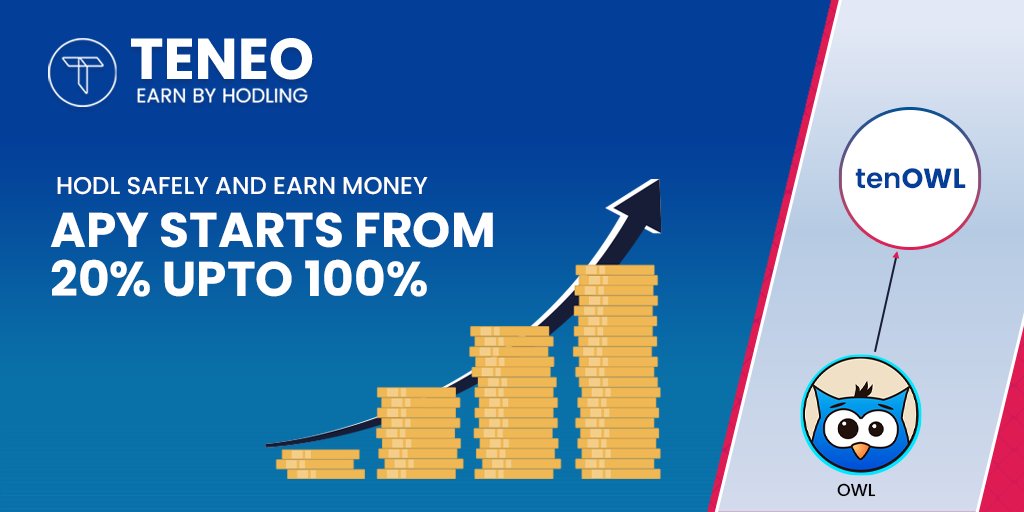 TeneoFinance's tweet photo. Along with our recent partnership with @OWLDAOio, we are delighted to announce that we are coming up with a Teneo version of the $OWL token, tenOWL which you'll be able to mint/burn without paying the 10% txn fee.

Mint your tenOWL token &amp; start earning by hodling

#TeneoFinance https://t.co/NaO7xIrK6U