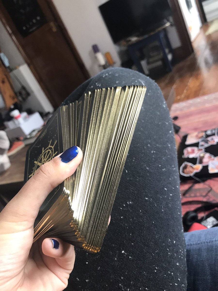 HELLOOOOOO??? TAROT SURPRISE? <a href="/terrortarot/">terrortarot</a> 
unglamorous background bc i am too hype for set dressing. absolutely gorgeous and heavily distracting my magpie brain