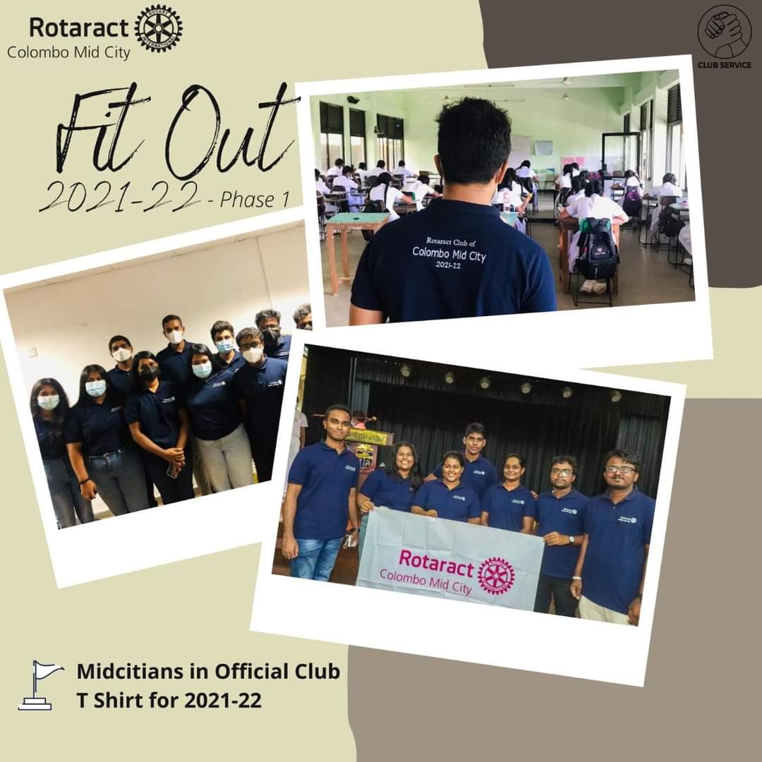 ClubColombo's tweet photo. Fit Out 2021-22 Phase 01 was successfully completed and we were able to distribute the official t shirt for year 2021-2022 successfully among the members of the club. 

Almost every member is now wearing the Official Club T shirt of Rotaract Club of Colombo Mid City. https://t.co/GXHTAOF7cL