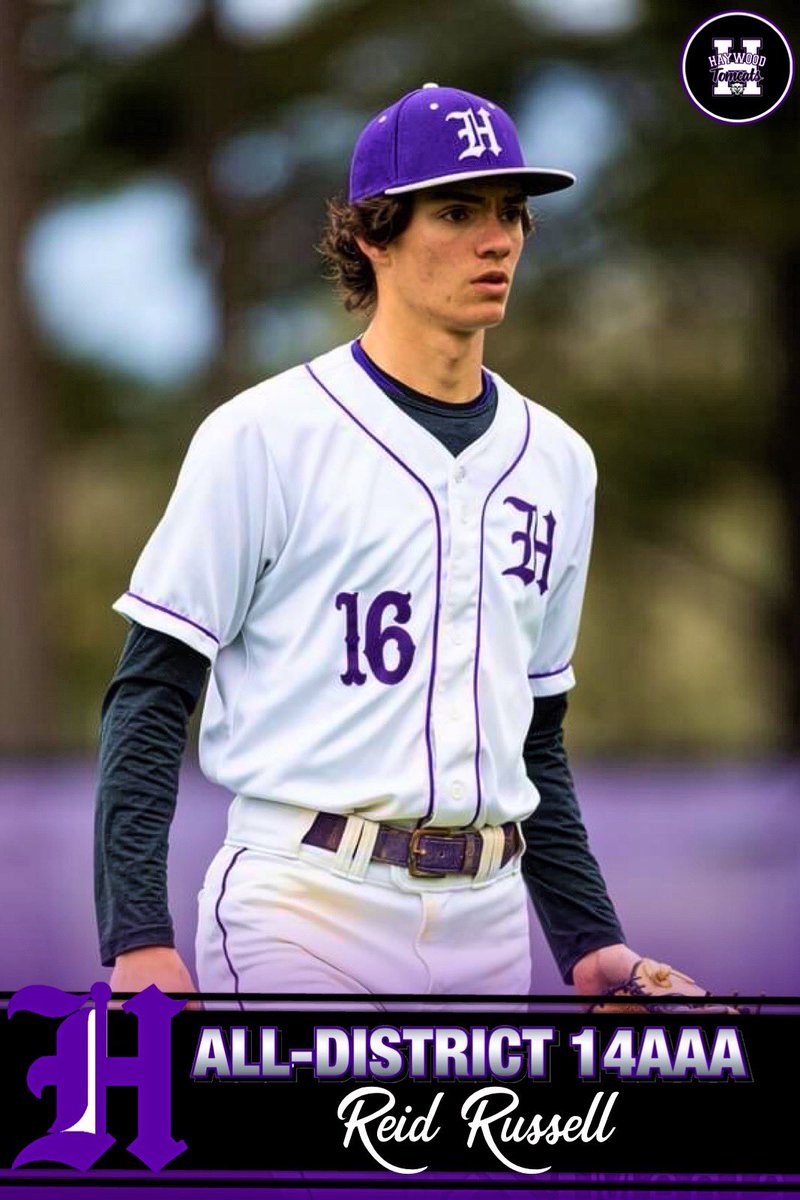 haywoodtomcats's tweet photo. Congratulations Reid Russell for being named to the 14AAA All-District Team and All-Academic Team #haywoodtomcat https://t.co/r8rxbN20Zs