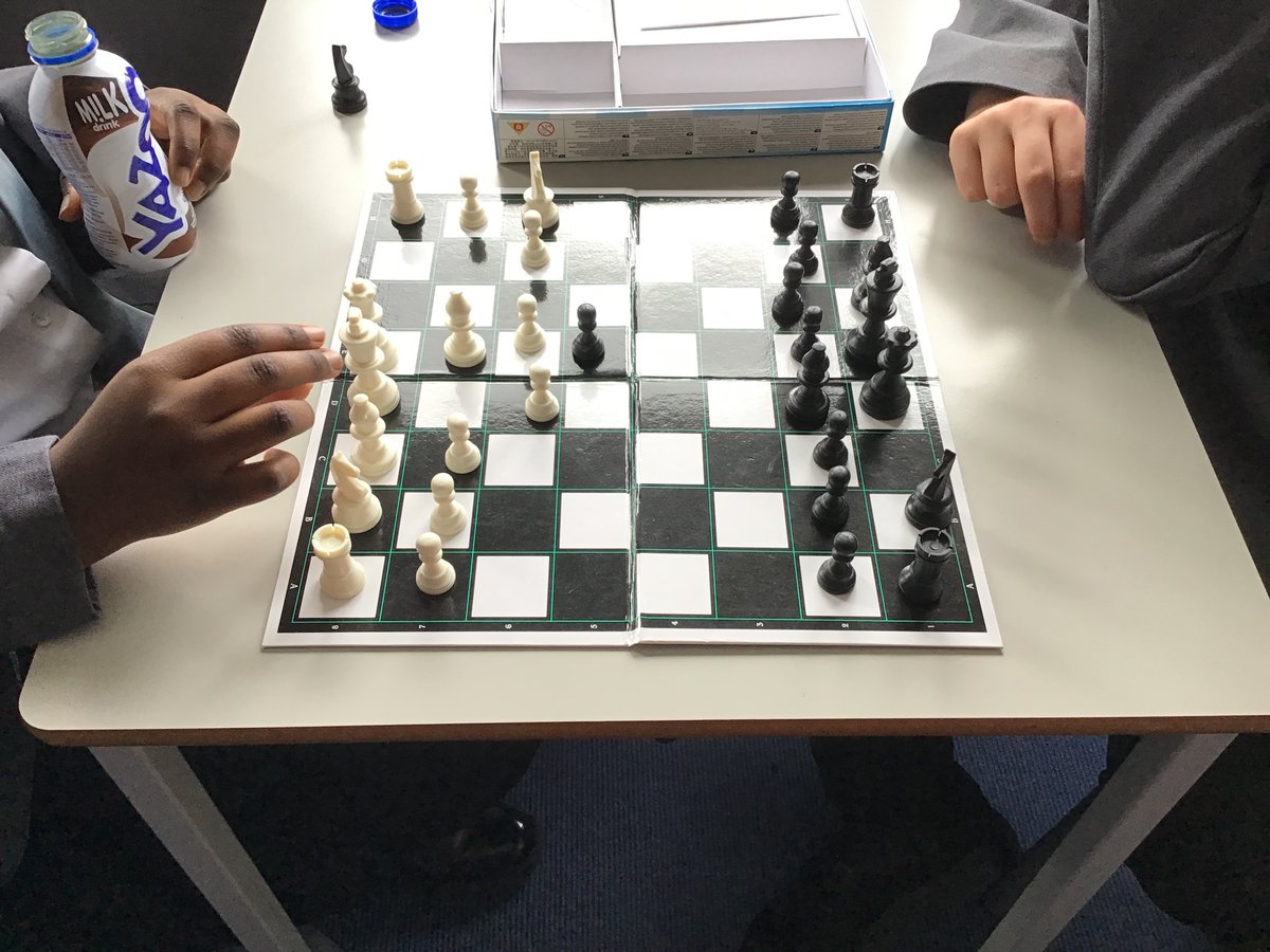 LostockEnglish's tweet photo. Games Club is rapidly growing in popularity, with #chess the firm favourite! Well done to Bailey for achieving checkmate against Mr Grant in just 6 moves! https://t.co/NctD32pYPr