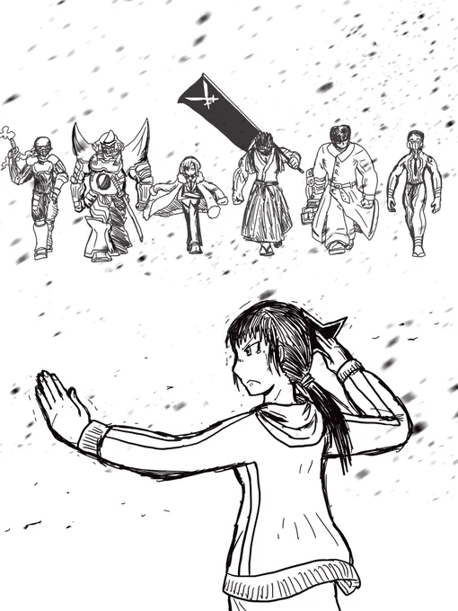 前にエピソード投票の時に描いた姉ちゃん様サルベージした
サイオン組とセットだけど 