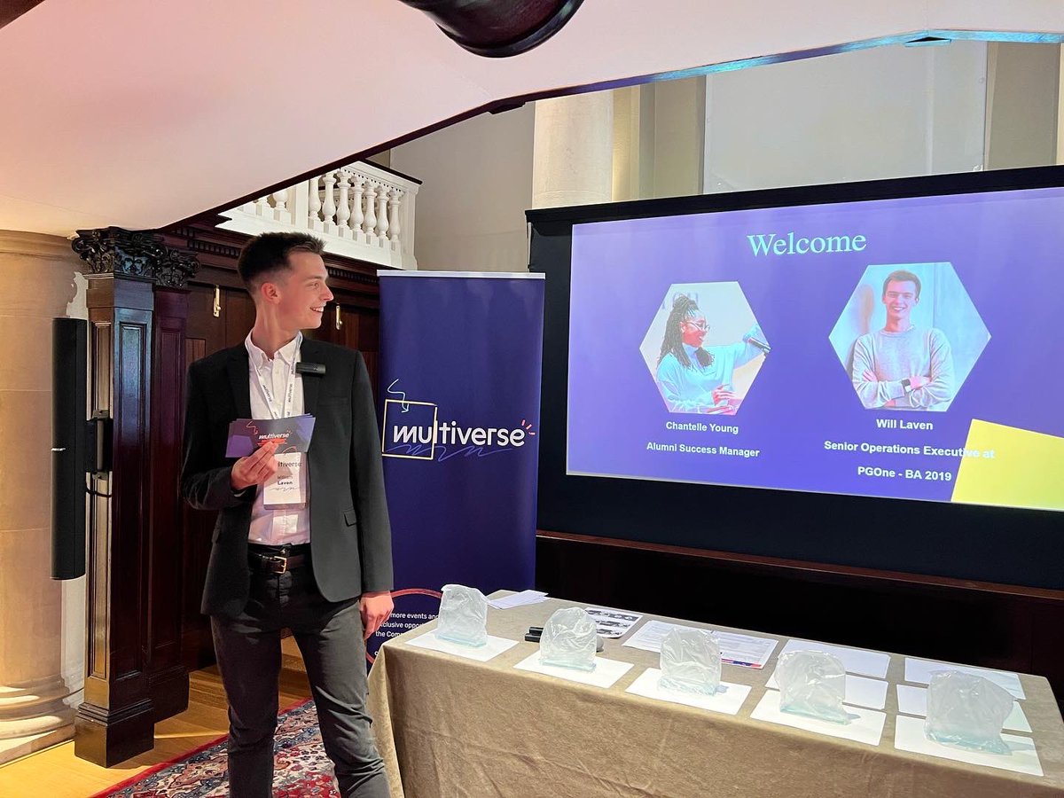 WilliamLaven2's tweet photo. Made my awards debut last at the @JoinMultiverse alumni awards evening! Was honoured to be asked to share my apprenticeship experience and host the event! https://t.co/0mNfRxzt2I
