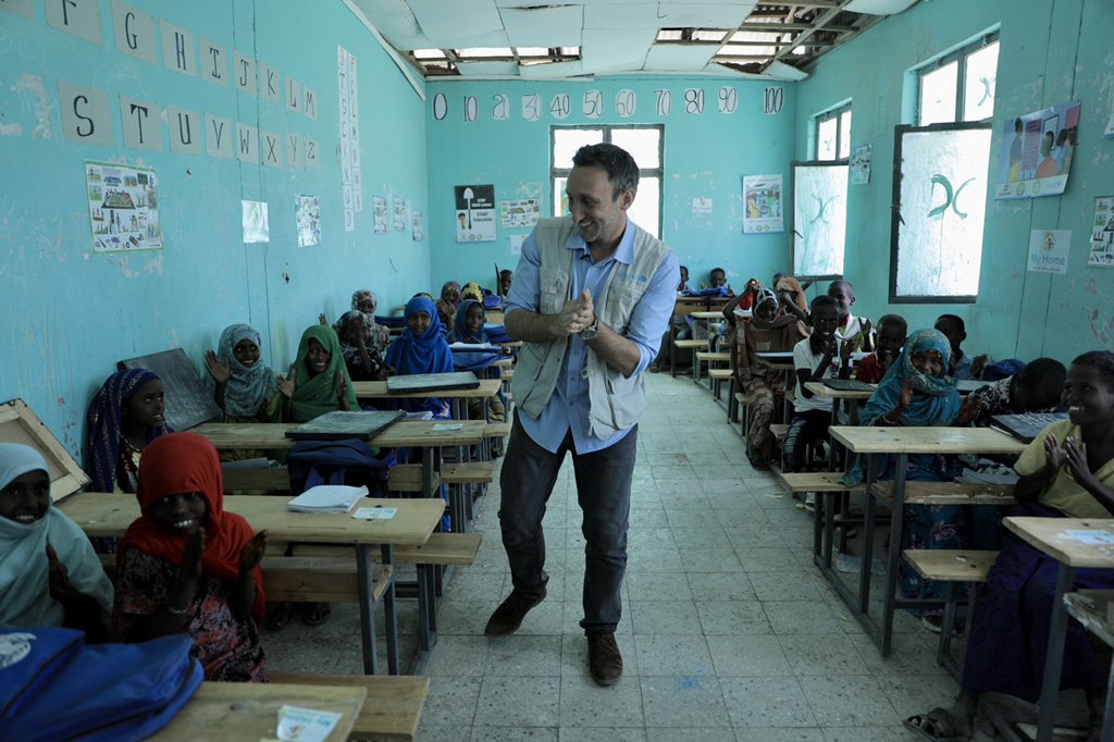 UNICEFEthiopia's tweet photo. Our Deputy Representative @servedaimichele visited a Bete - My Home school in #Afar. The Bete programme provides education and protection giving children impacted by emergencies a sense of normalcy. https://t.co/5JsTTJuF4A