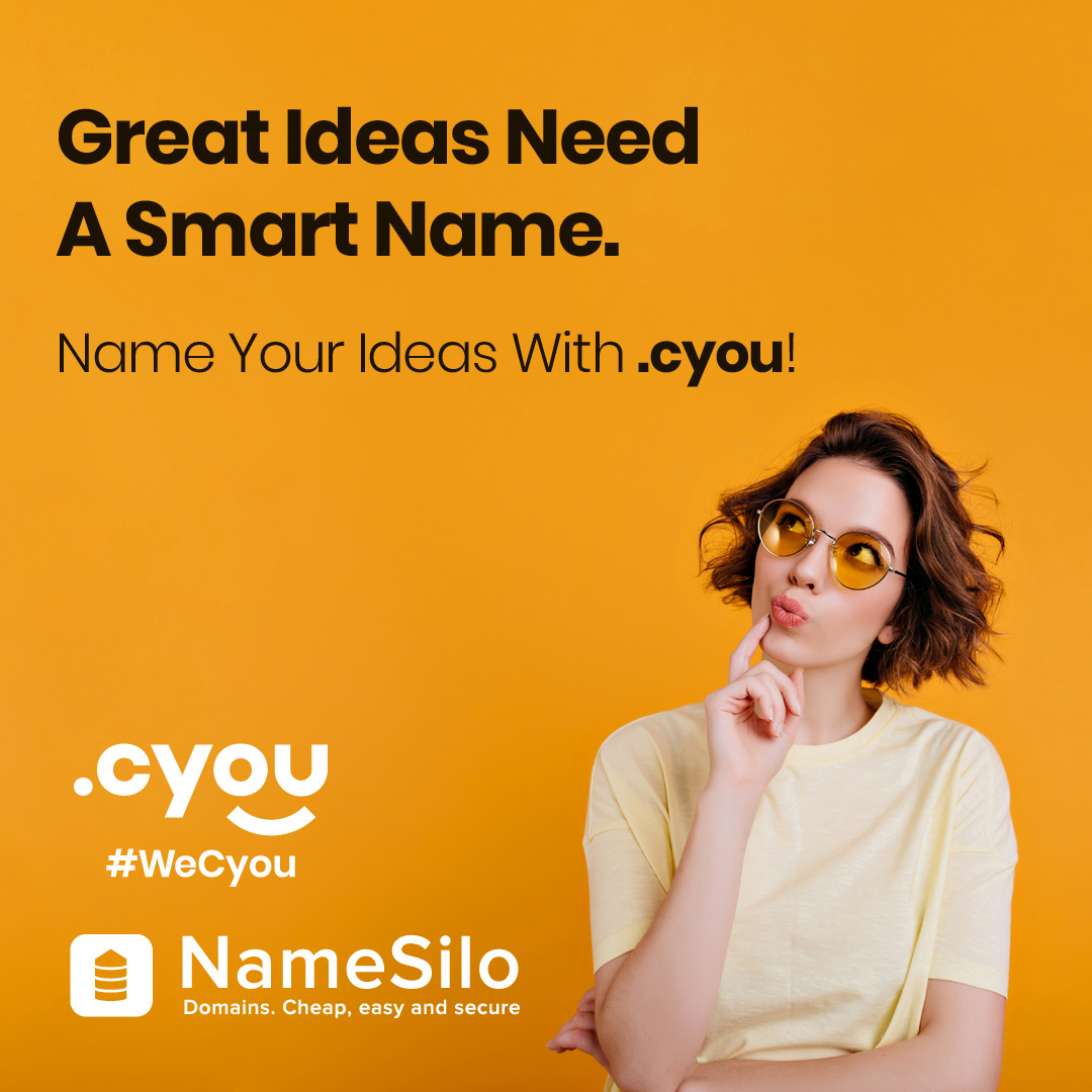 dotcyou's tweet photo. Let the world see what you can do! Make it happen with .cyou!
#WeCyou
Register your .cyou domain name at a special sale price with @namesilo!
https://t.co/bYYlwuLkqy
#namesilo #dotcyou #domainsforsale https://t.co/jRZCxPs6UH