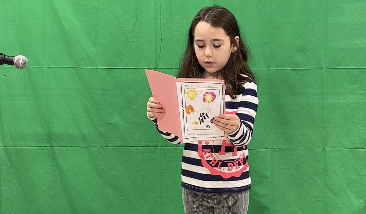 MichaelOToole71's tweet photo. Working with Ms. Jelly’s Grade 1 Class at LBS @asdnnb Students wrote a book about their favourite animal &amp; then read their books in front of the green screen with images of their animals in the background. The students will watch their video’s next week &amp; they are so excited! https://t.co/18gMXTte8J