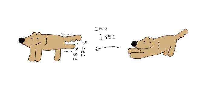 お犬のこの伸びストレッチがすき🐕 