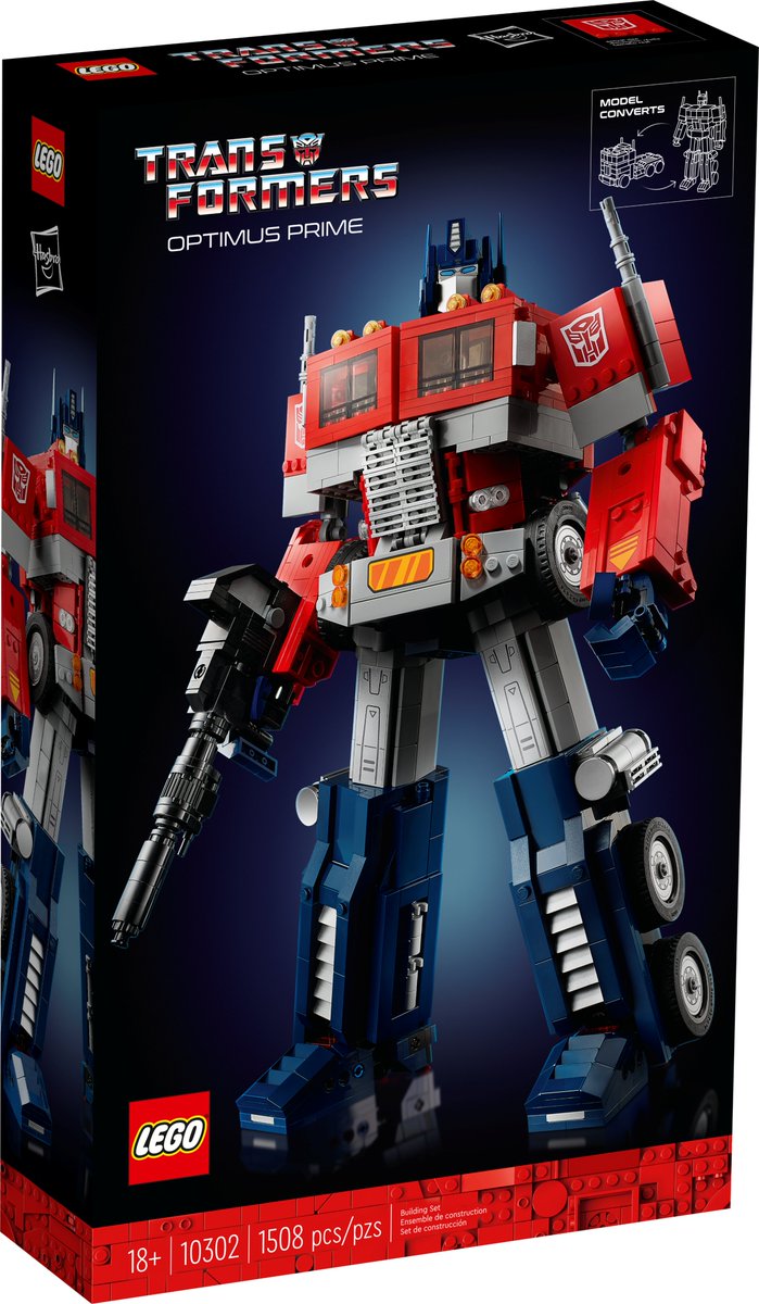 Kyde's tweet photo. I am very happy to finally be able to talk about what I’ve secretly been working on for quite a while here at the LEGO Group, in collaboration with Hasbro(!): 10302 Optimus Prime! Transforms without disassembly! https://t.co/bBE9oSH724