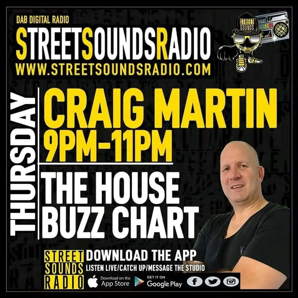 DJCraigMartin1's tweet photo. Back for another Thursday night house fest on @StreetSoundsDAB

Hour One - Classic House Tunes

Hour Two - The House Buzz Chart

We have a blinding chart for you this week and a wicked tune of the week.

Come join me - early weekend https://t.co/hcEPn7T5hH
