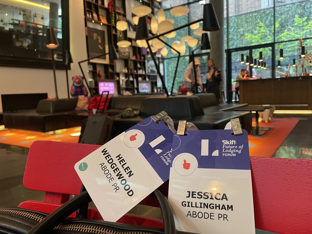 AbodeWorldwide's tweet photo. Day 2 of @skift Future of Lodging Forum and our team @jess_abodepr and @WedgewoodHelen are out there grasping new trends and insight. Come say hi! https://t.co/lwVnYitgne