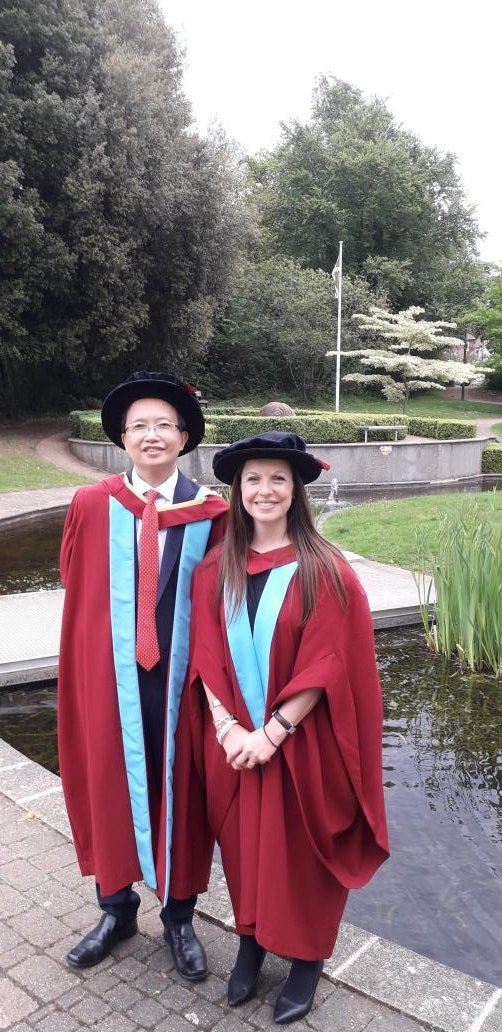kwokleungcheung's tweet photo. It was my pleasure to supervise @katcowmoo #PhD and to celebrate today #classof2020 @MedicineUoN @UniofNottingham #WeAreUoN @UHDBTrust https://t.co/eCyly7anRR