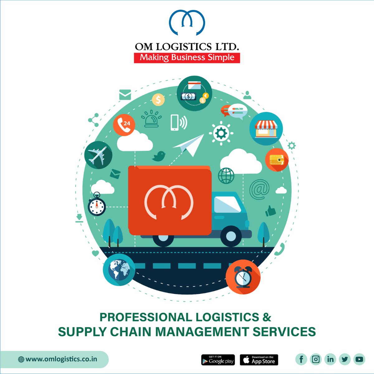 OmGroupOfficial's tweet photo. Our #ultramodern logistics solutions help you with supply chain management &amp; movement of goods. #OLL professionals assist you with managing your inventory, connecting suppliers with their end users, effortlessly.

#ConnectedLogistics #Tracking #ExpressDelivery #omlogistics #SCM https://t.co/yAahqpsmWq