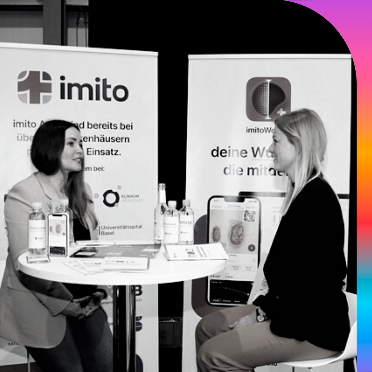 imito_ag's tweet photo. Wir waren mit unserem imito-Stand beim Innovation Day der @sanaklinikenag vor Ort! 🎉Dort haben wir unsere klinischen #Apps vorgestellt, die bereits in mehreren #SanaKliniken produktiv im Einsatz sind. 💪🏼
#imito #imitorocks #digitalhealth #innovation #digitalisierung https://t.co/7WtvjJqxvo