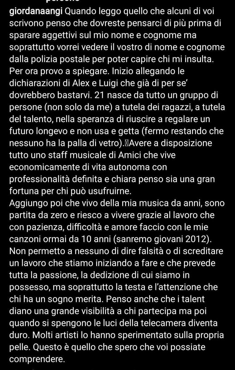Mat90896252's tweet photo. Mi fate veramente SCHIFO! Tanta solidarietà a giordana angi #giordanaangi #21co #Amici21 #Luigi #Alex https://t.co/wHEd6XXo6Q