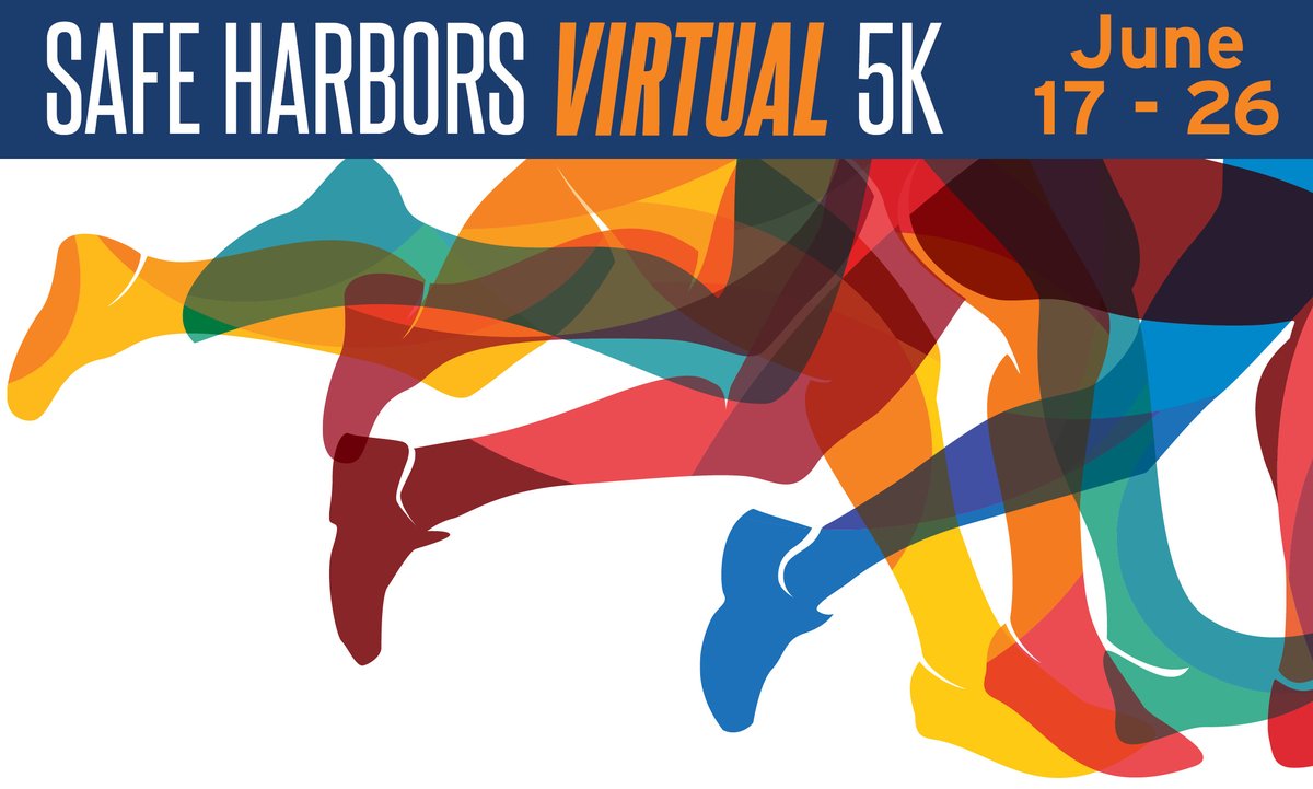 Run, Walk, Hike or Stroll ... Support Safe Harbors Virtual 5K! Kids participate FREE! Register today! eventbrite.com/myevent?eid=32…
