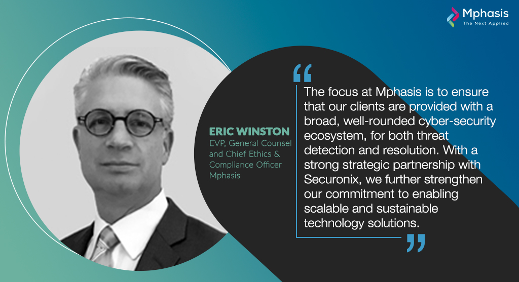 Mphasis's tweet photo. Announcing our strategic #partnership with @Securonix, a leader in next-gen SIEM. The collaboration is a testimony to our relentless efforts towards #enablingcustomers in the #changingenvironment with a robust and seamless threat #resolutionapproach. https://t.co/UoqYUFru2t https://t.co/twsabfH8hX